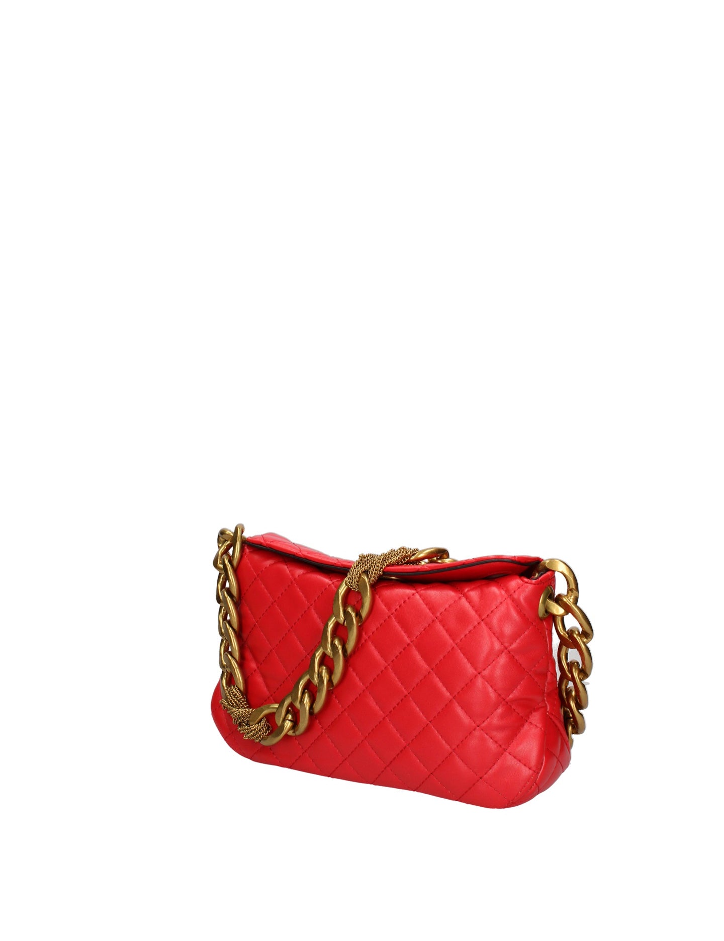 Borsa a Spalla in Pelle Vegana Rosso