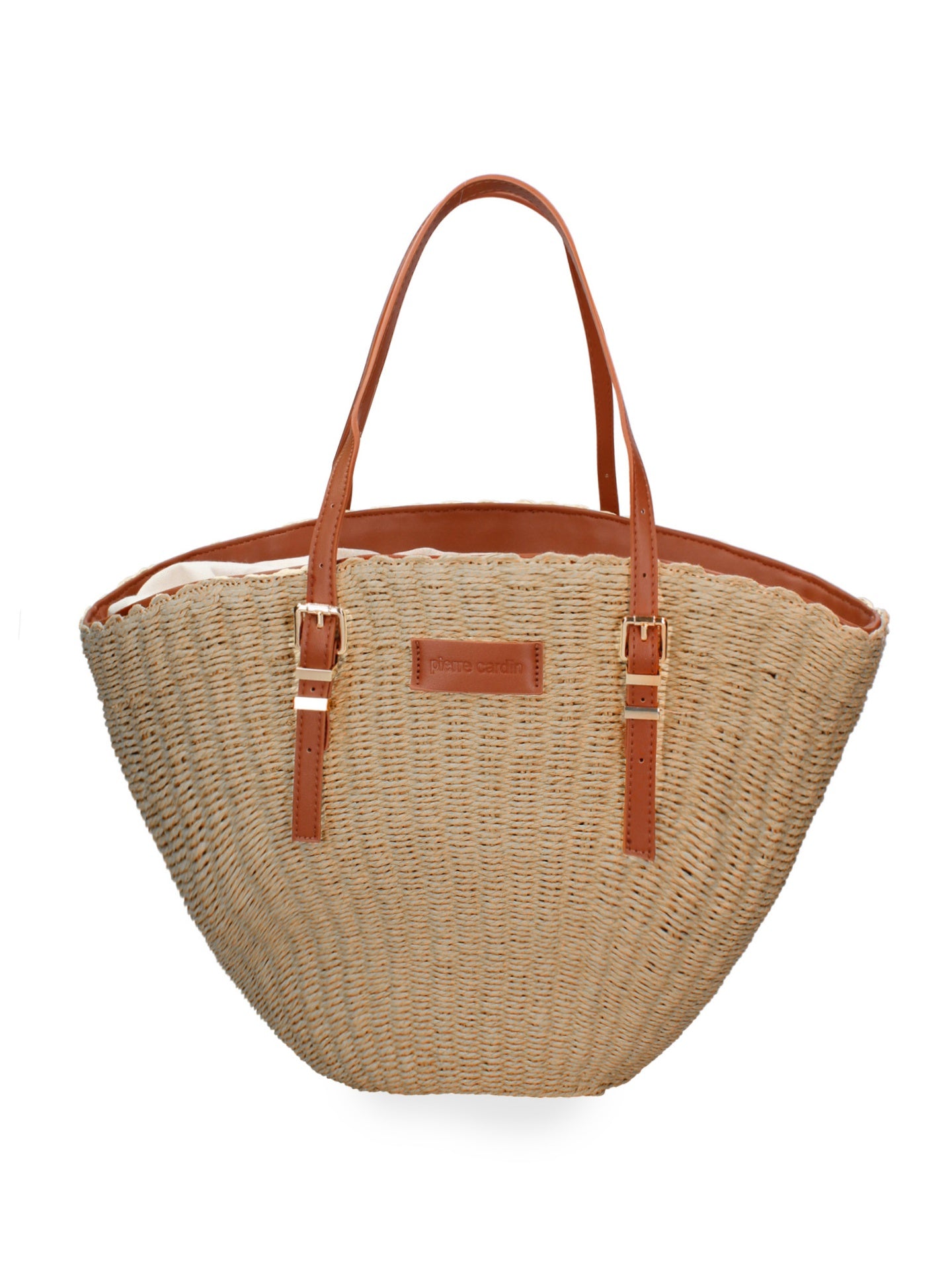 Borsa a Spalla in Vera Pelle Marrone Pierre Cardin