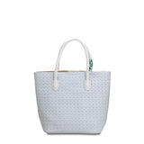 Borsa a Mano in Pelle Vegana Azzurro