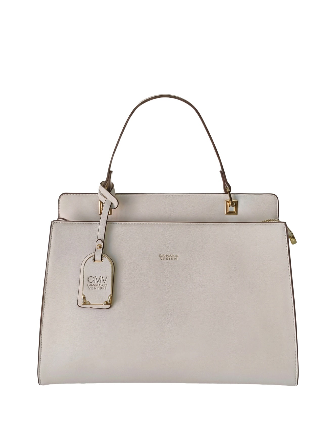 Borsa a spalla in Pelle Vegana Grigio GianMarco Venturi