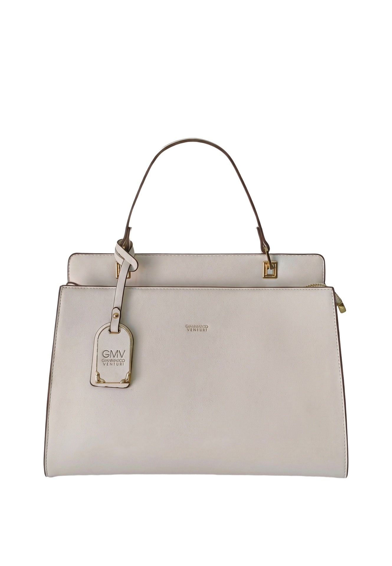 Borsa a spalla in Pelle Vegana Grigio GianMarco Venturi