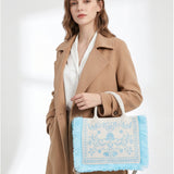 Borsa a Mano in Cotone Blu