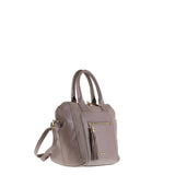 Borsa a Mano in Vera Pelle Taupe
