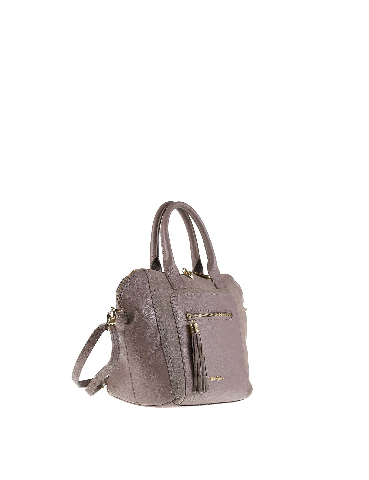 Borsa a Mano in Vera Pelle Taupe