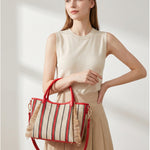 Borsa Shopper in Cotone Rosso