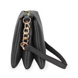 Borsa a Spalla in Pelle Vegana Nero