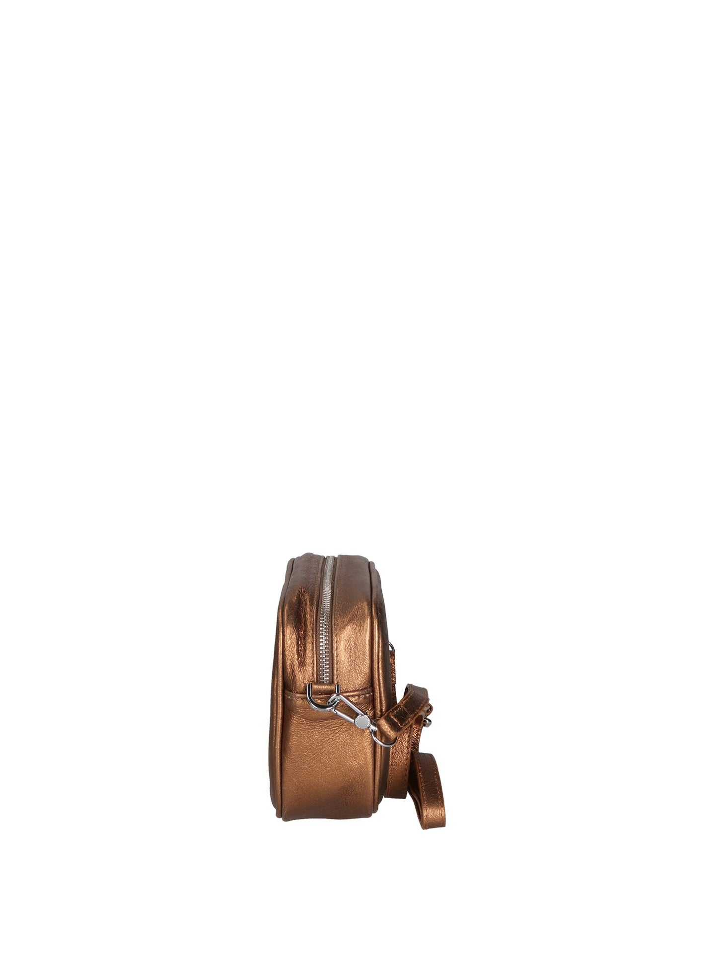 Borsa a Tracolla in Genuine Printed Suede Leather Bronzo