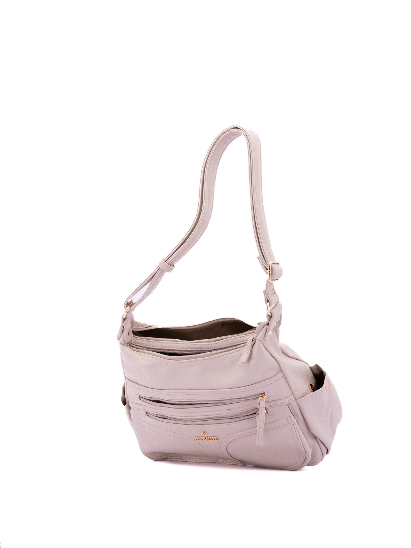 Borsa a Spalla in Pelle Vegana Beige