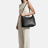 Borsa a mano in Pelle Vegana Nero