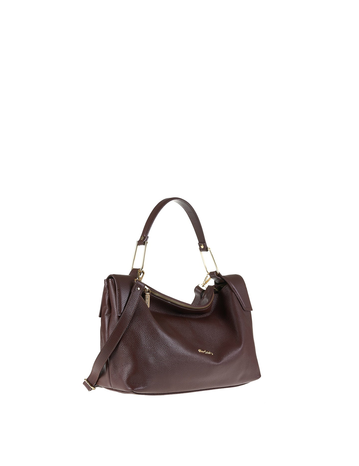 Borsa a Spalla in Vera Pelle Cioccolato