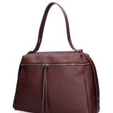 Borsa a Mano in Vera Pelle Bordeaux