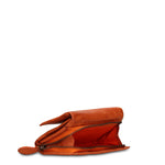 Portafoglio in Vera Pelle Arancione