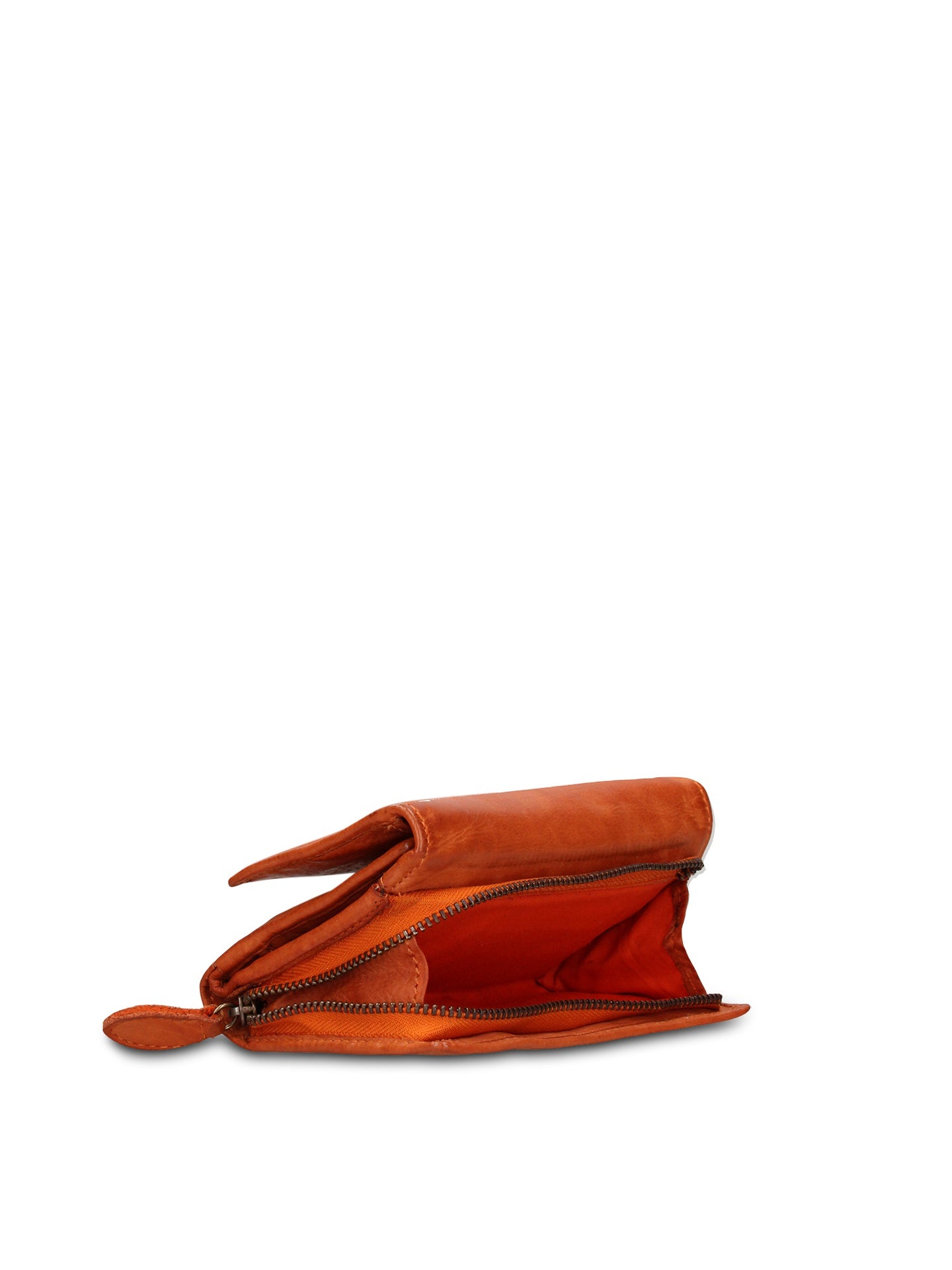Portafoglio in Vera Pelle Arancione