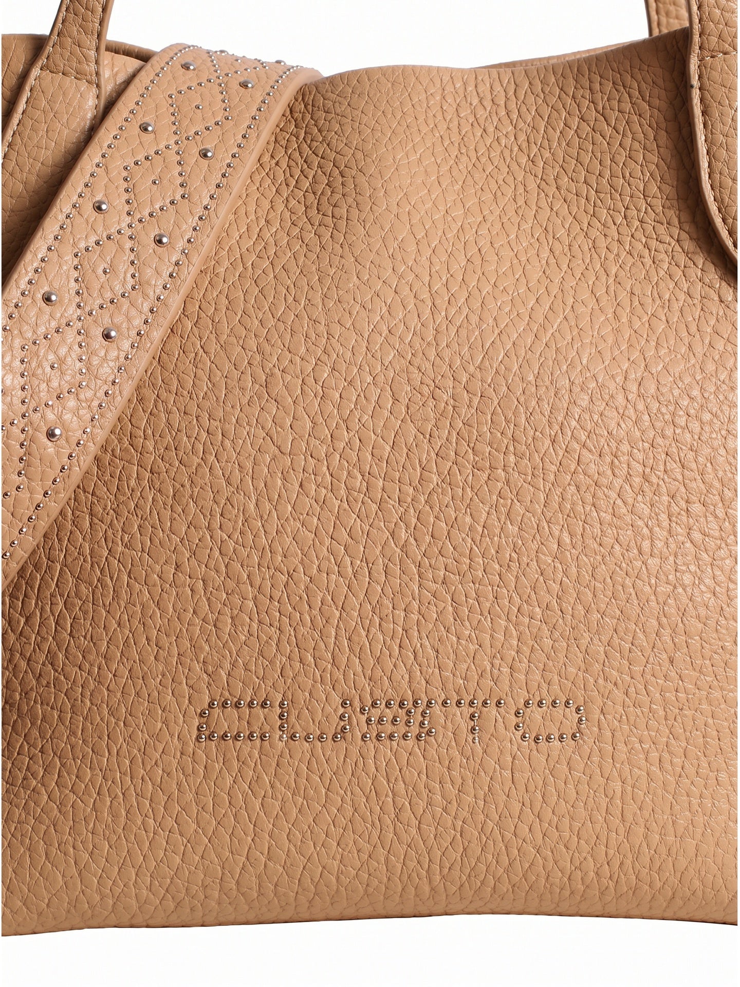 Borsa a Mano in Pelle Vegana Beige