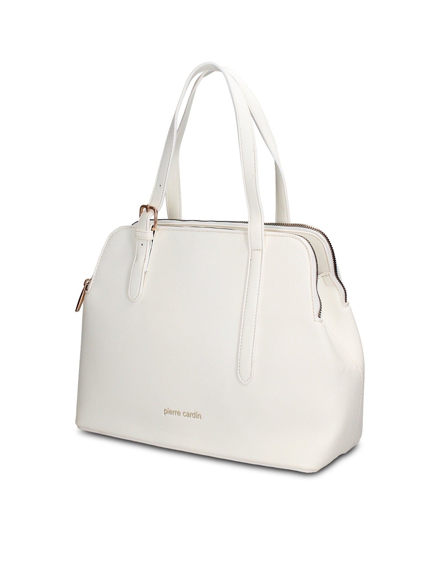 Borsa a Tracolla in Pelle Vegana Bianco Pierre Cardin