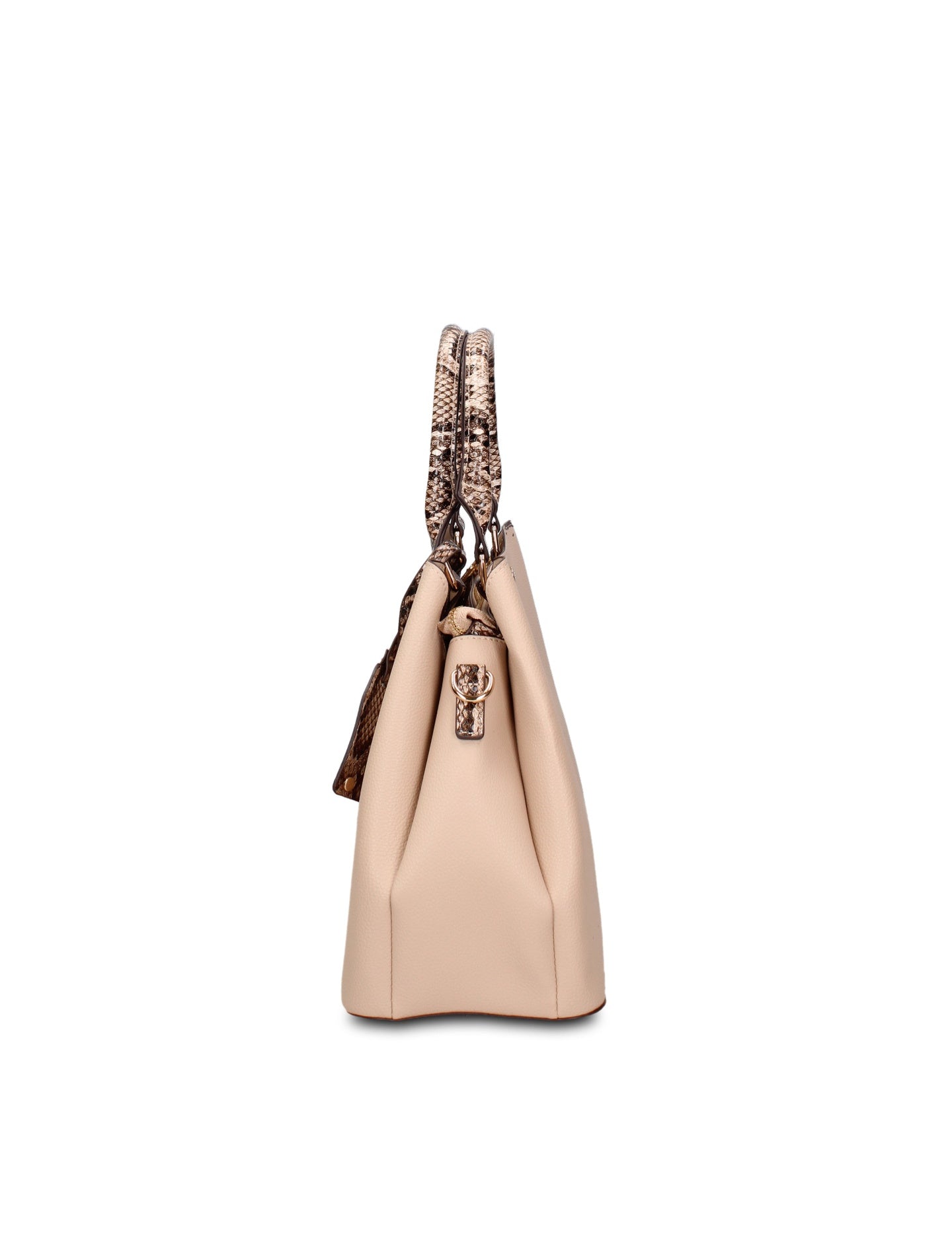 Borsa a Mano in Pelle Vegana Taupe