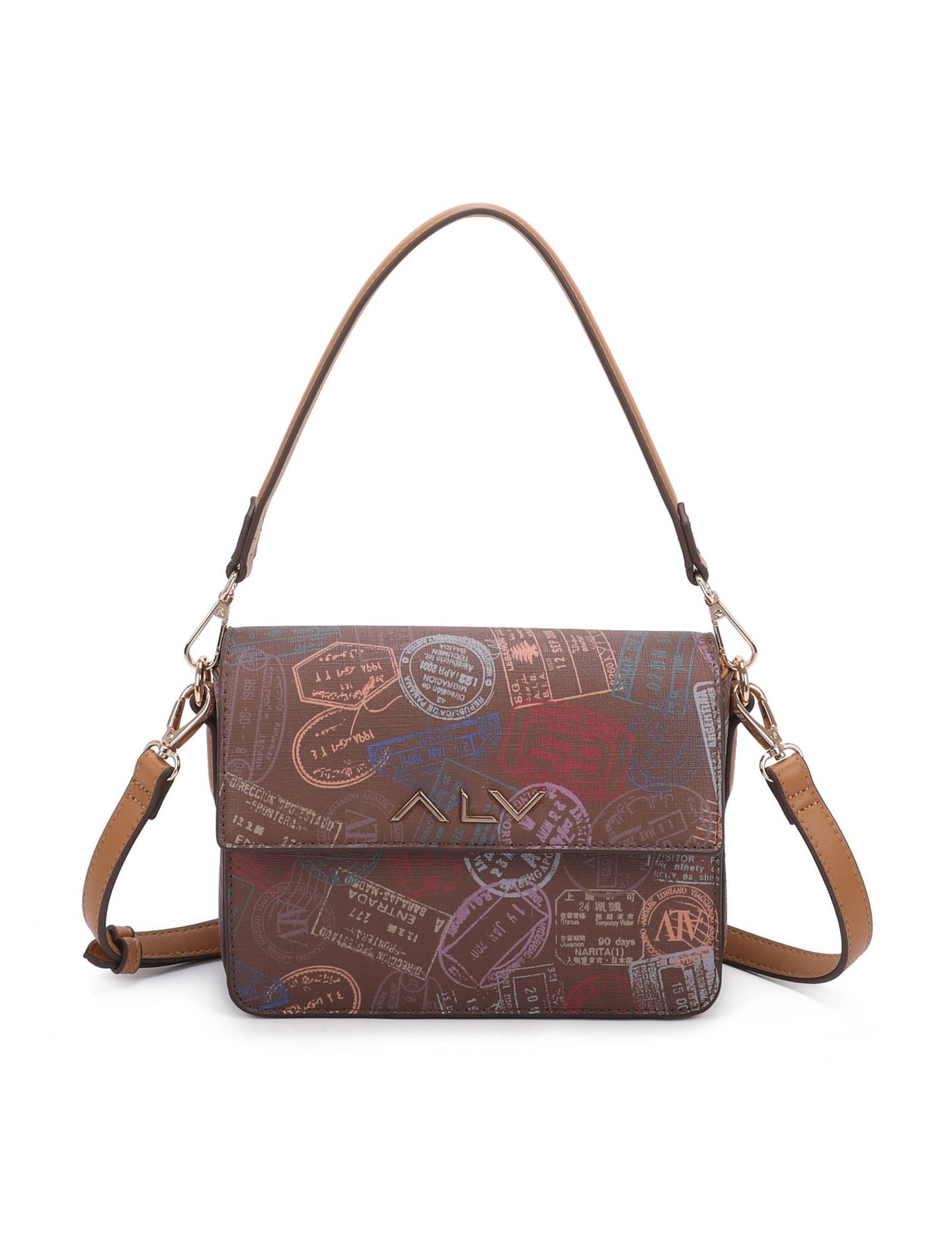 Borsa A Spalla da donna ALV - Marrone