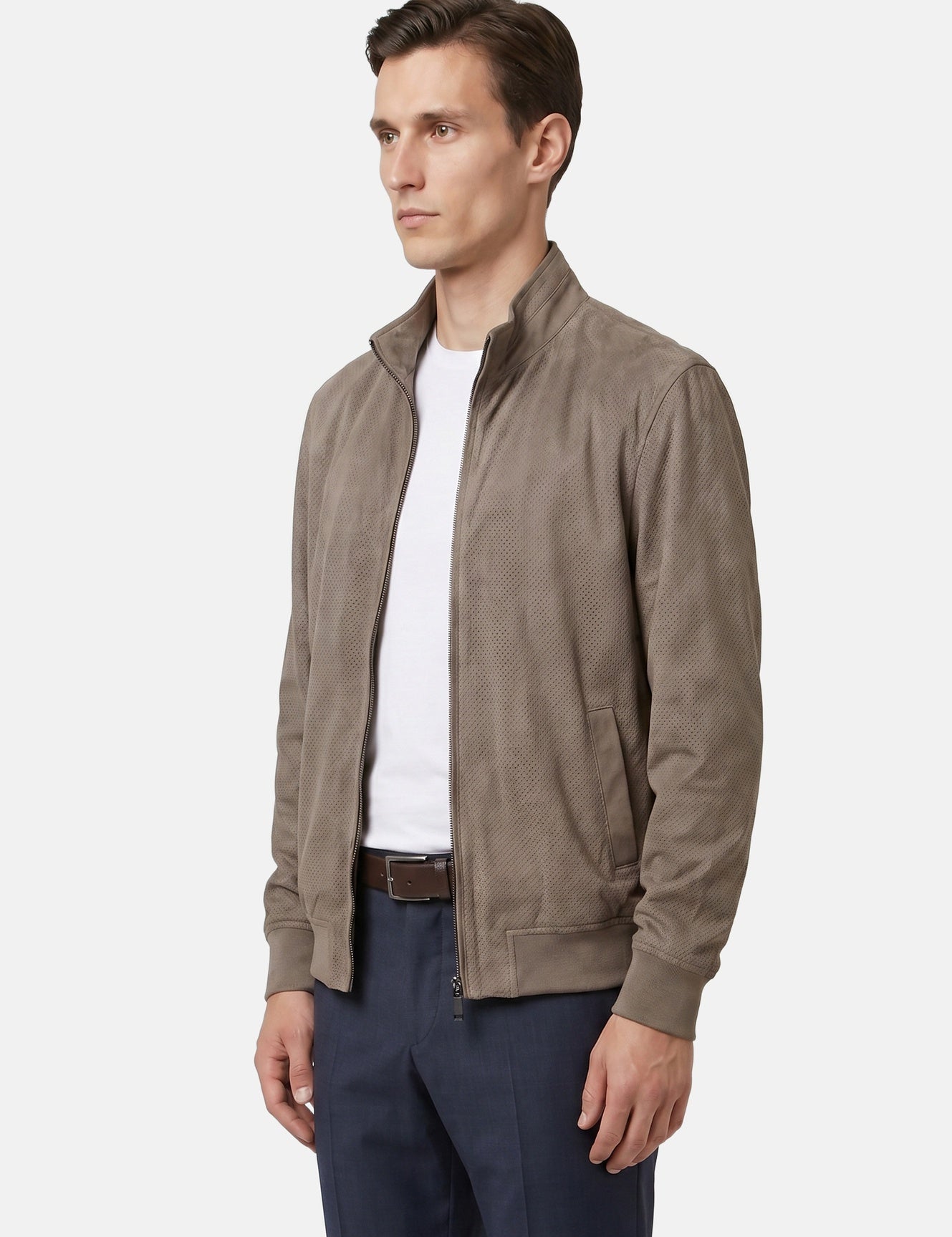 Giubbotto in Poliestere Taupe Scuro