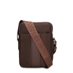 Borsa a Tracolla in 100% Pu Vegan Leather Marrone Scuro