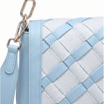 Borsa a Spalla in Pelle Vegana Blu