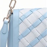 Borsa a Spalla in Pelle Vegana Blu