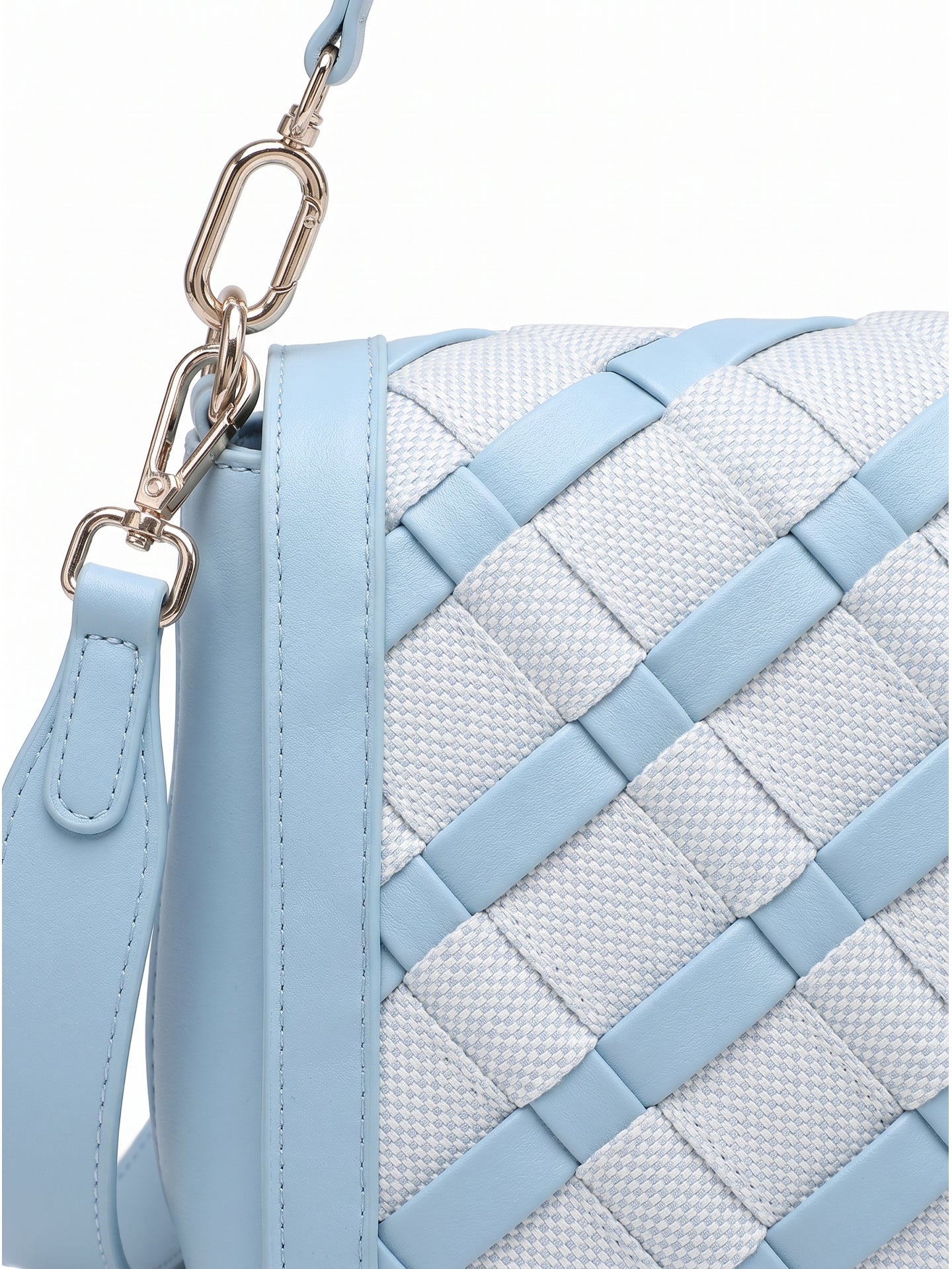 Borsa a Spalla in Pelle Vegana Blu