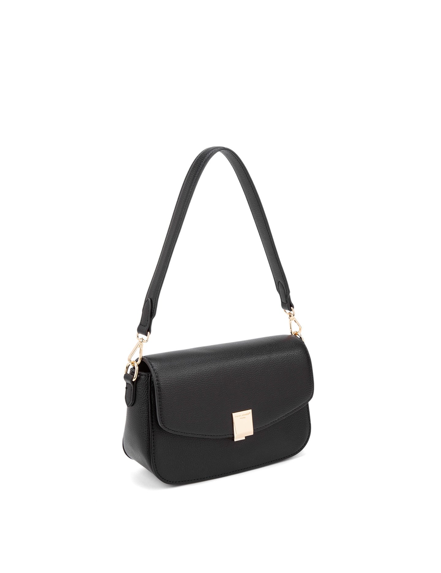Borsa a Spalla in 100% Pu Vegan Leather Nero