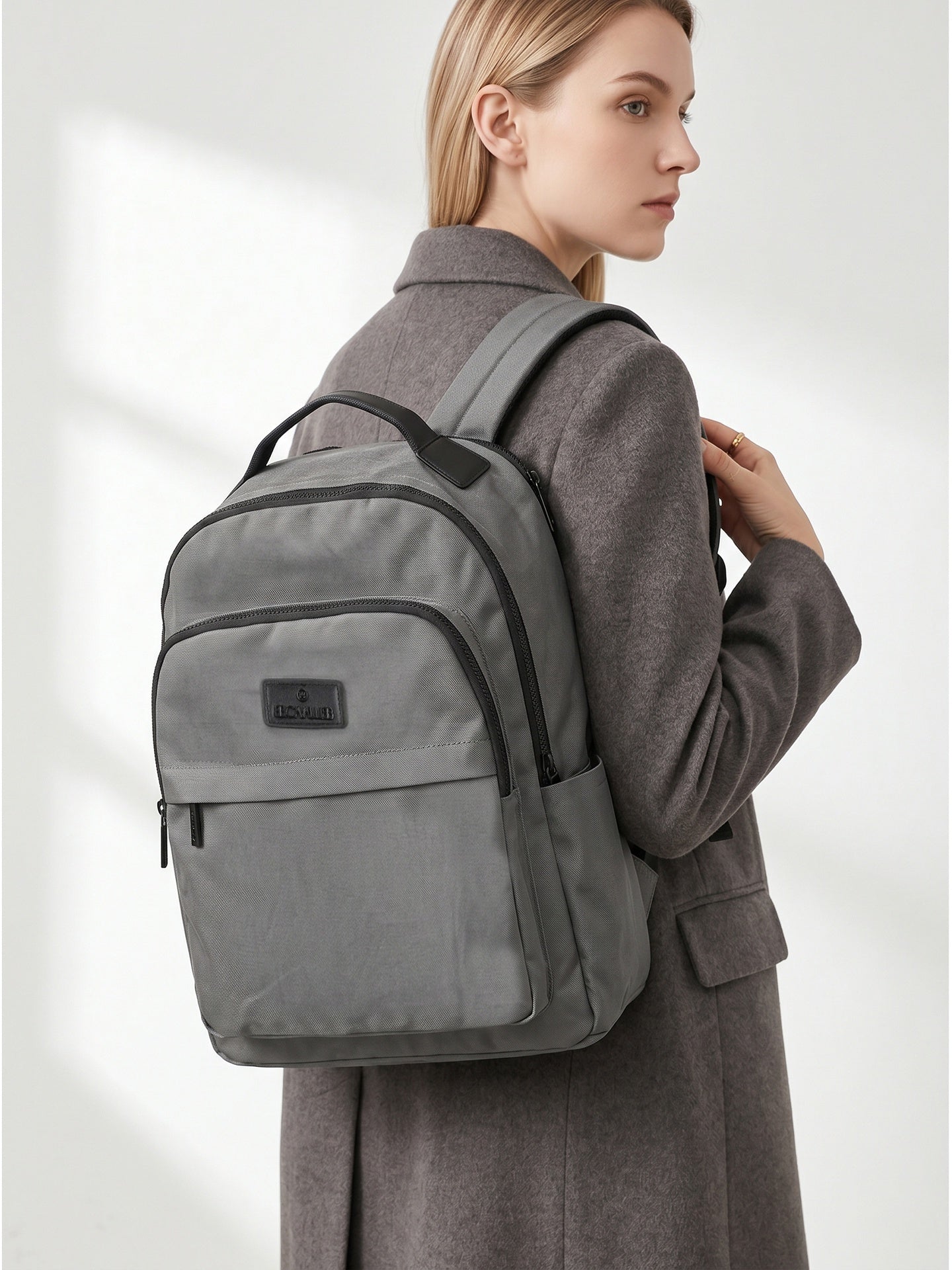 Zaino in Poliestere 100% Grigio
