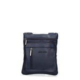 Borsa a Tracolla Uomo in Pelle Vegana Blu Pierre Cardin