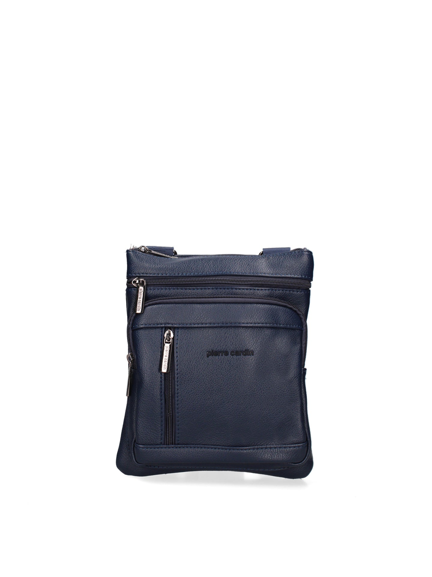 Borsa a Tracolla Uomo in Pelle Vegana Blu Pierre Cardin