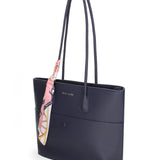 Bolso de compras de piel vegana azul