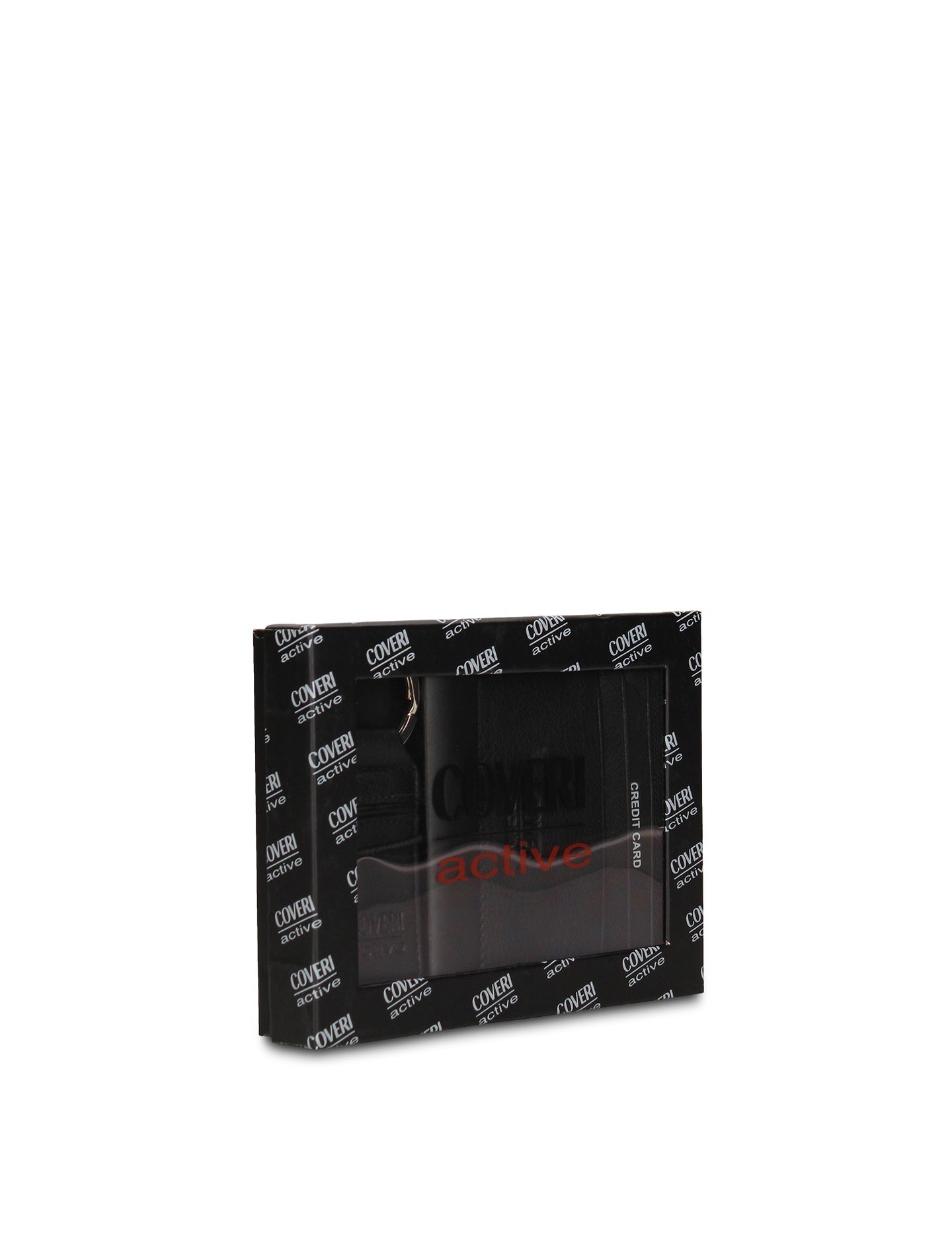 Set Portafoglio e Portachiavi in Vera Pelle Nero