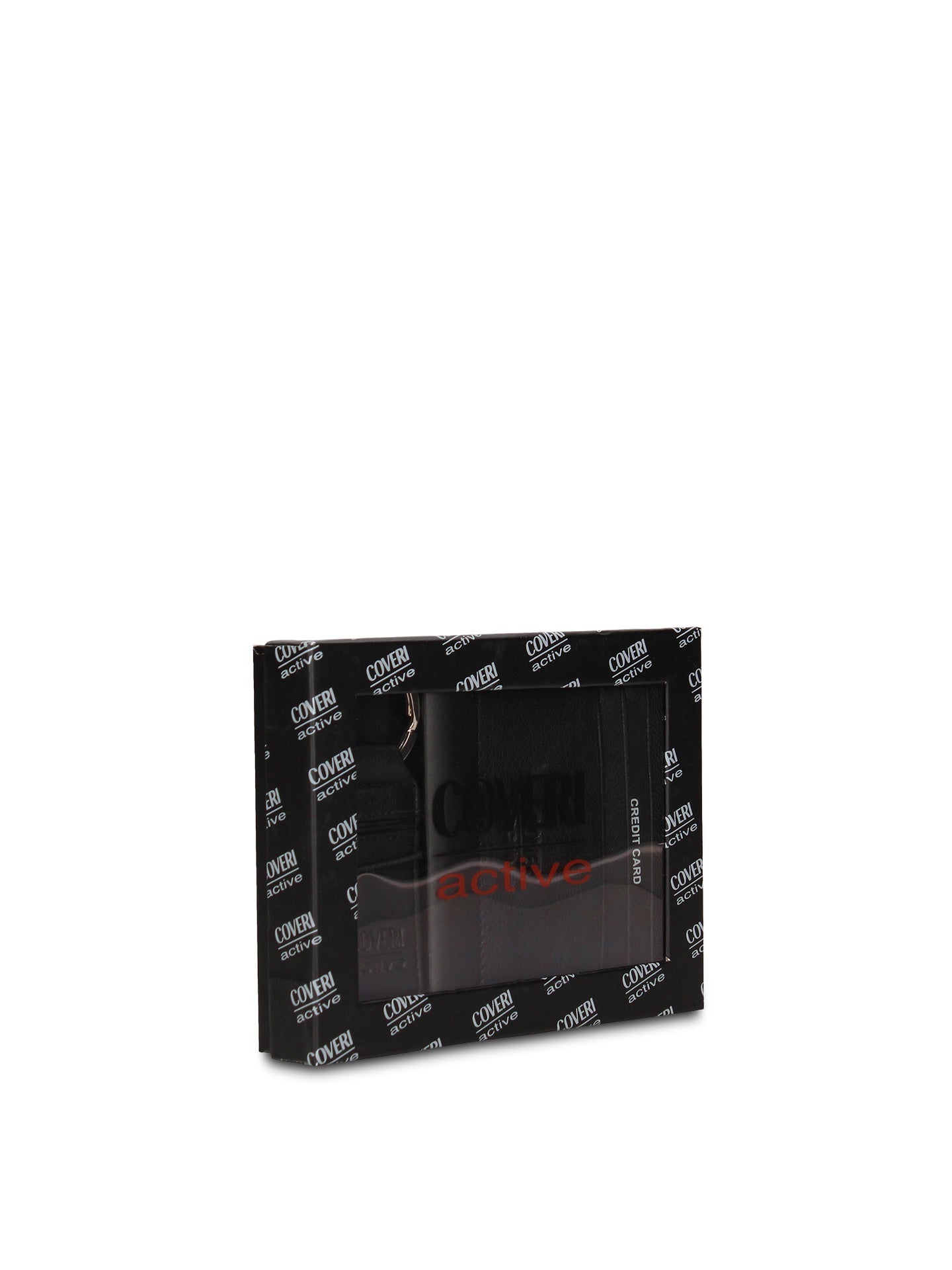 Set Portafoglio e Portachiavi in Vera Pelle Nero