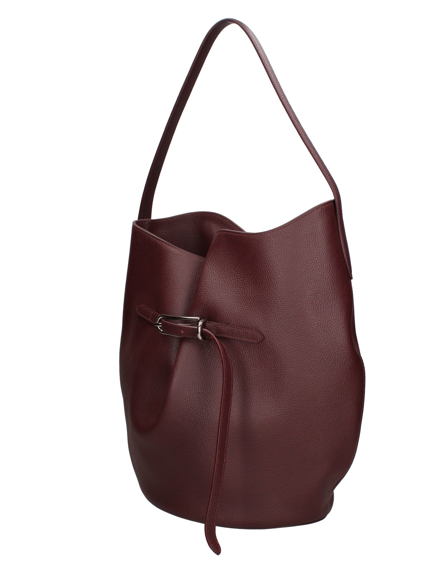 Borsa a Mano in Vera Pelle Bordeaux
