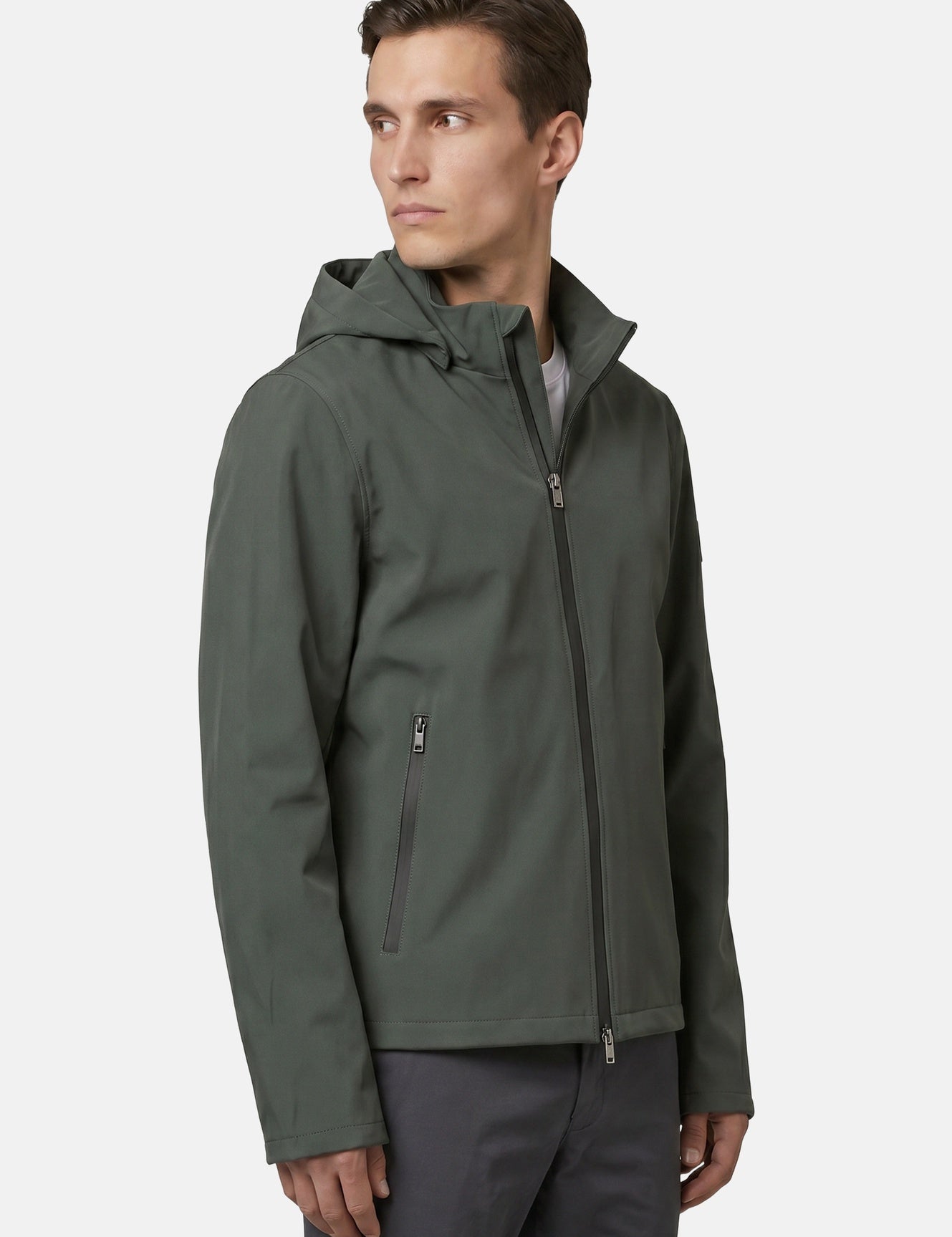 Giubbotto in Poliestere Verde Militare
