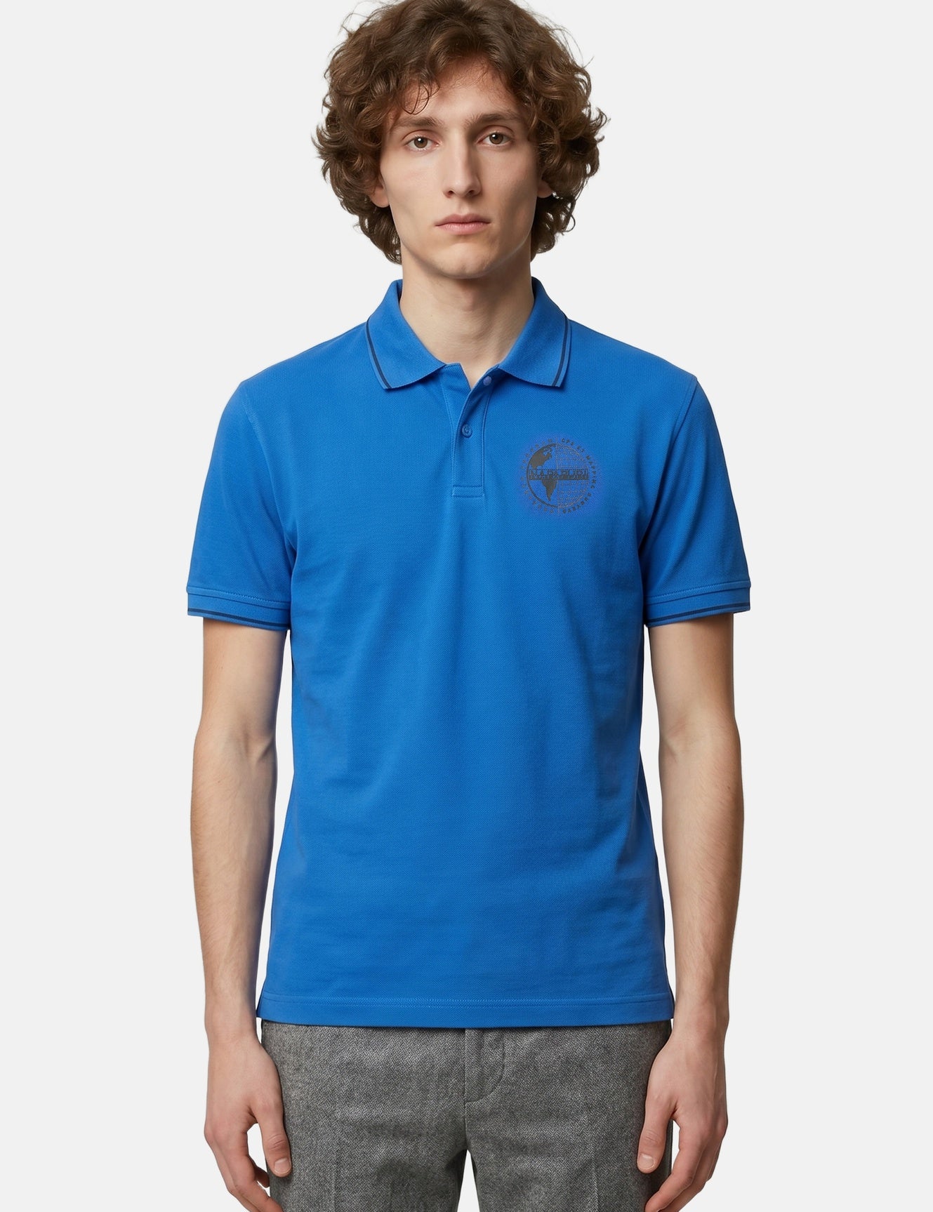 Polo in Cotone Blu Napapijri