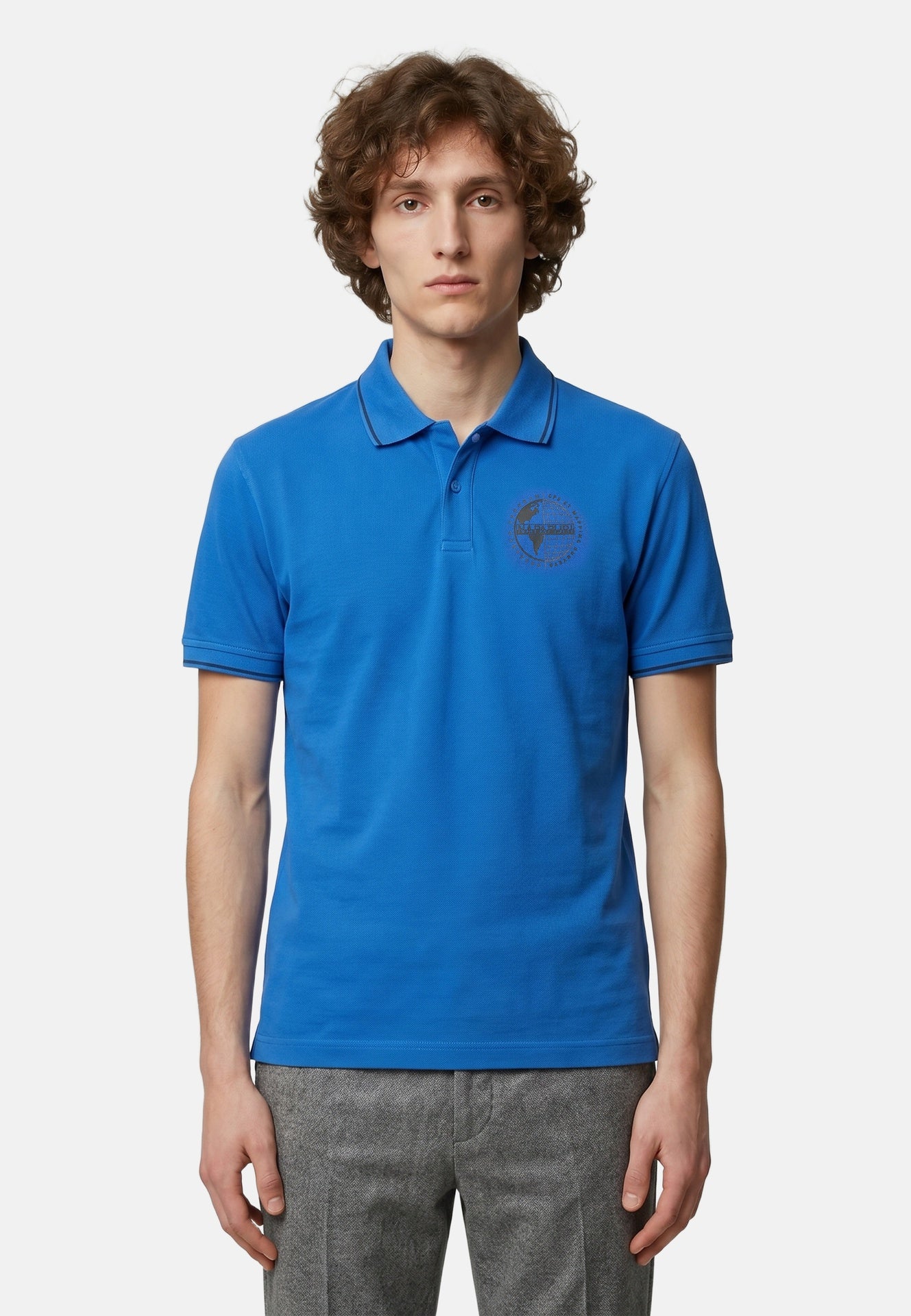 Polo in Cotone Blu Napapijri