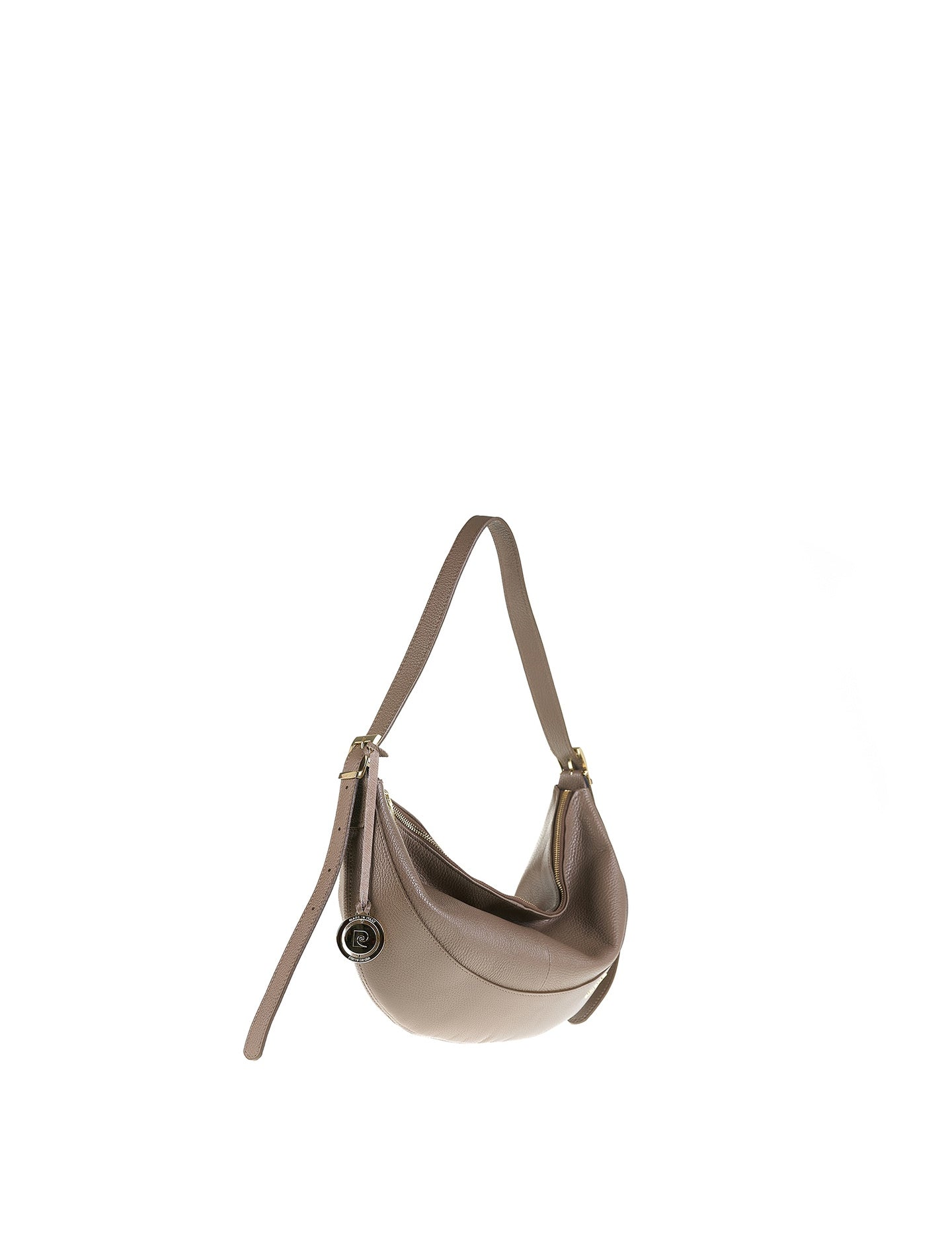 Borsa a Spalla in Vera Pelle Taupe