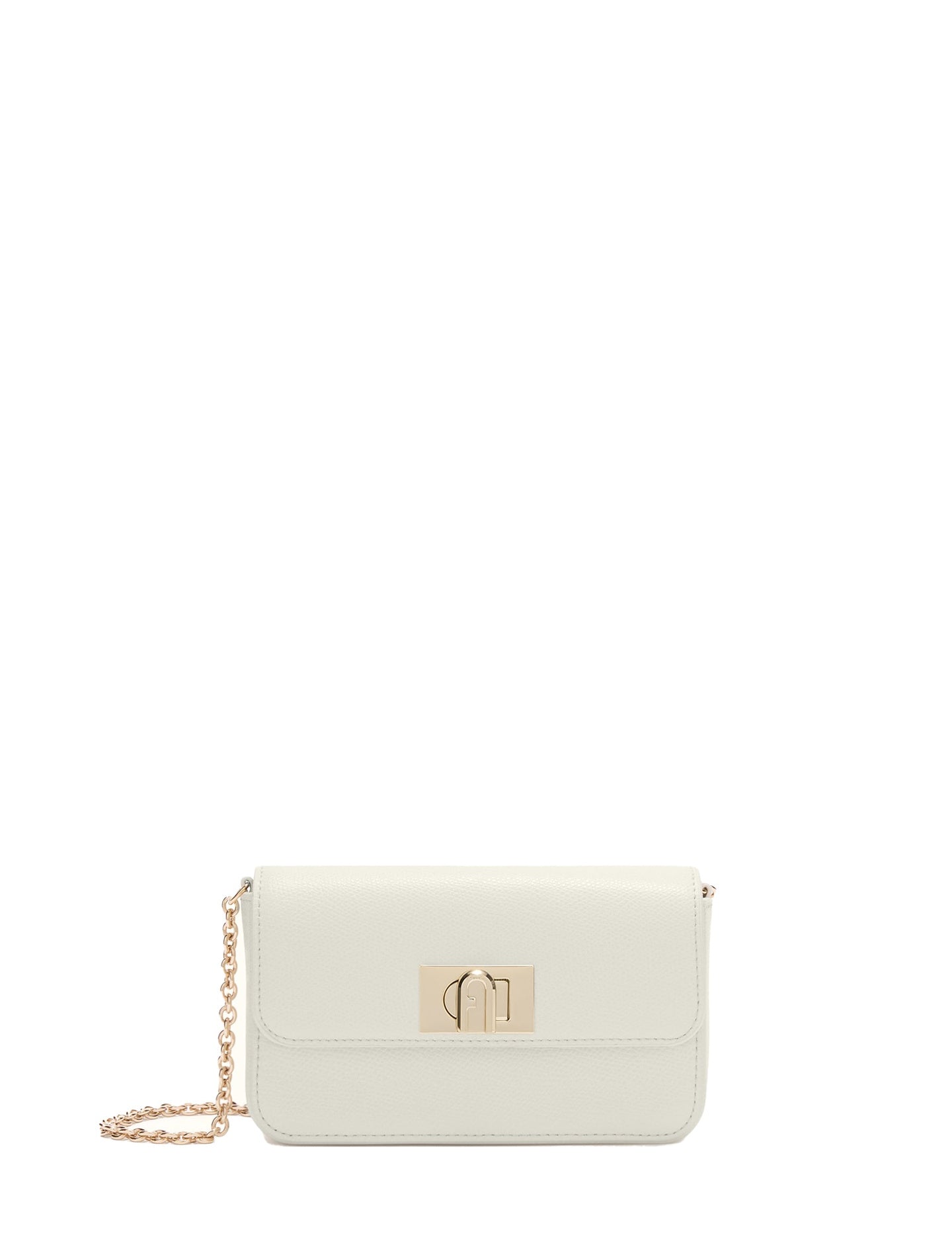 Borsa a Tracolla in Palmellato Leather Panna Furla