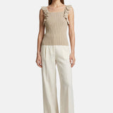Vestito in Viscosa Beige