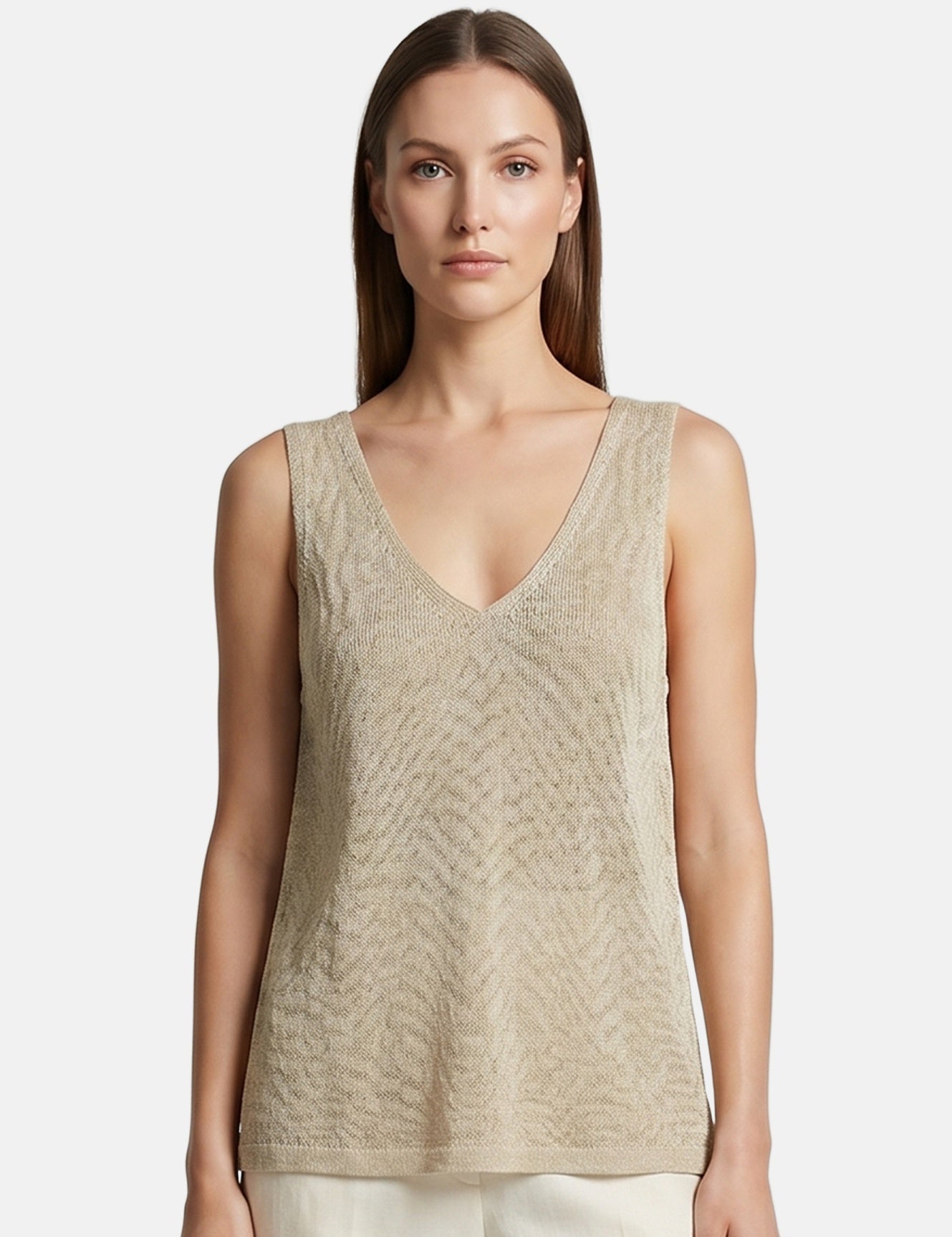 Vestito in Poliestere Beige Roberta Rossi