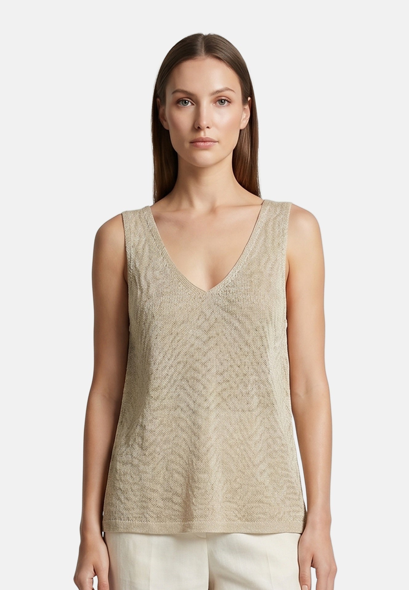 Vestito in Poliestere Beige Roberta Rossi