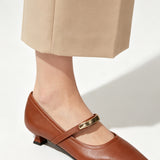 Scarpa con tacco MARC ELLIS | Cognac