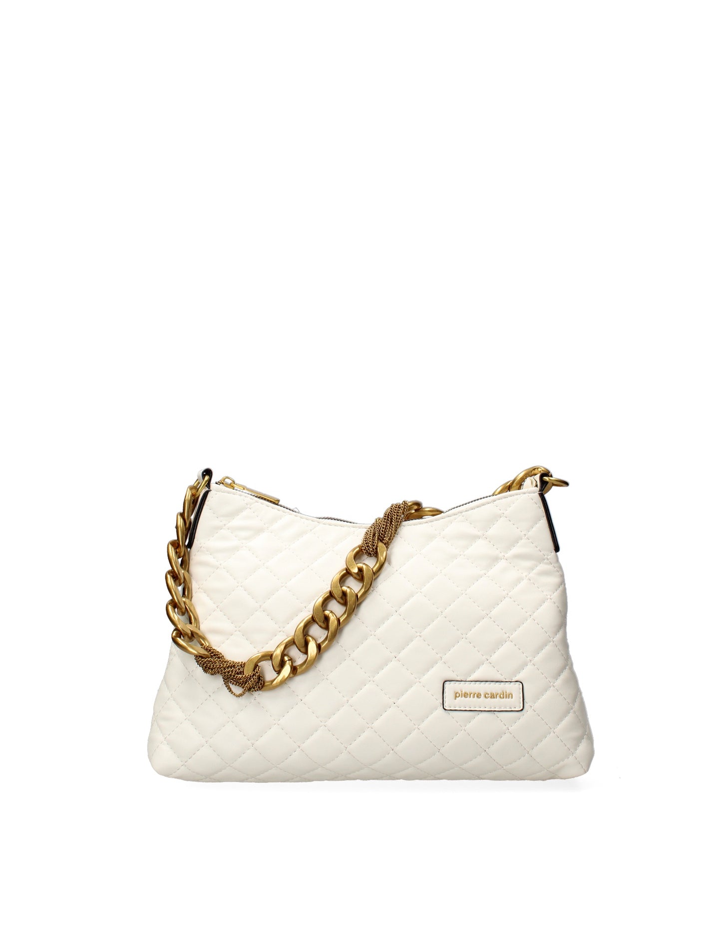 Borsa a Spalla in Polyester Bianco Pierre Cardin