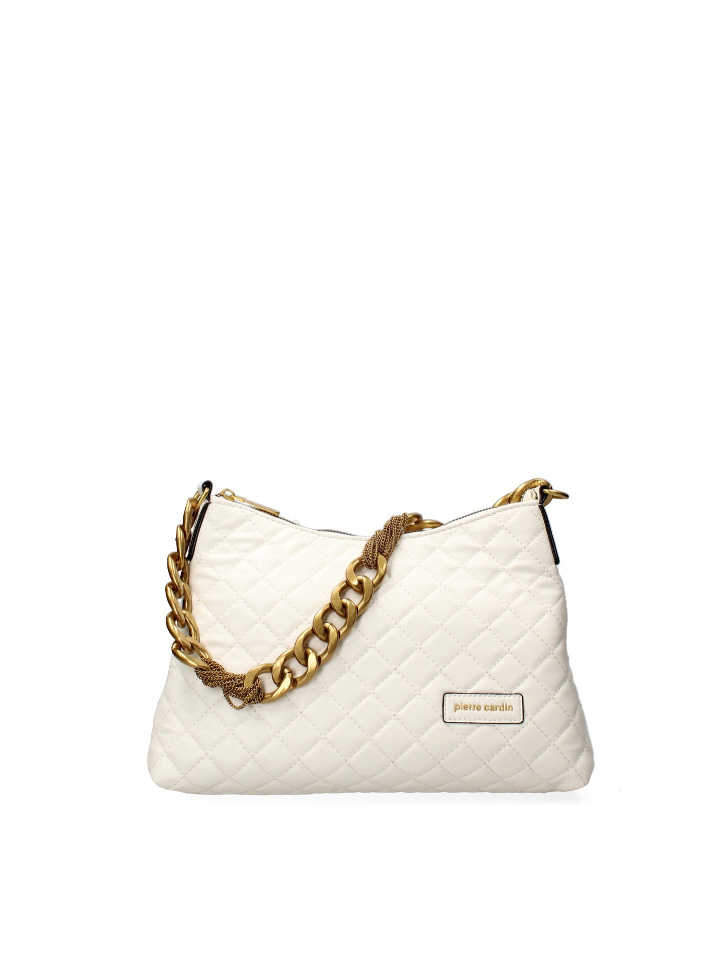 Borsa a Spalla in Polyester Bianco Pierre Cardin