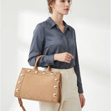 Borsa Shopper in Pelle Vegana Marrone Chiaro