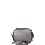 Borsa a Tracolla in Genuine Printed Suede Leather Grigio
