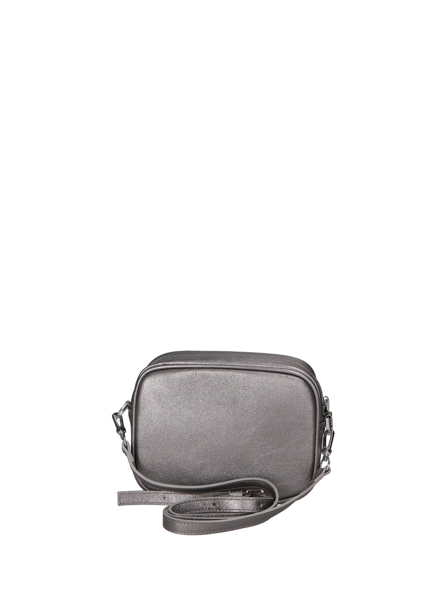 Borsa a Tracolla in Genuine Printed Suede Leather Grigio