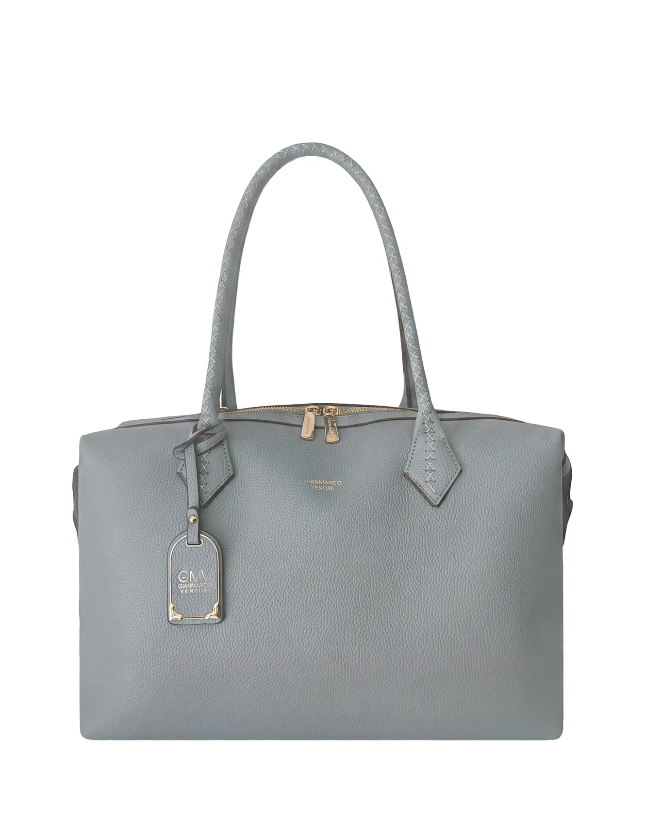 Borsa a spalla in Pelle Vegana Azzurro GianMarco Venturi