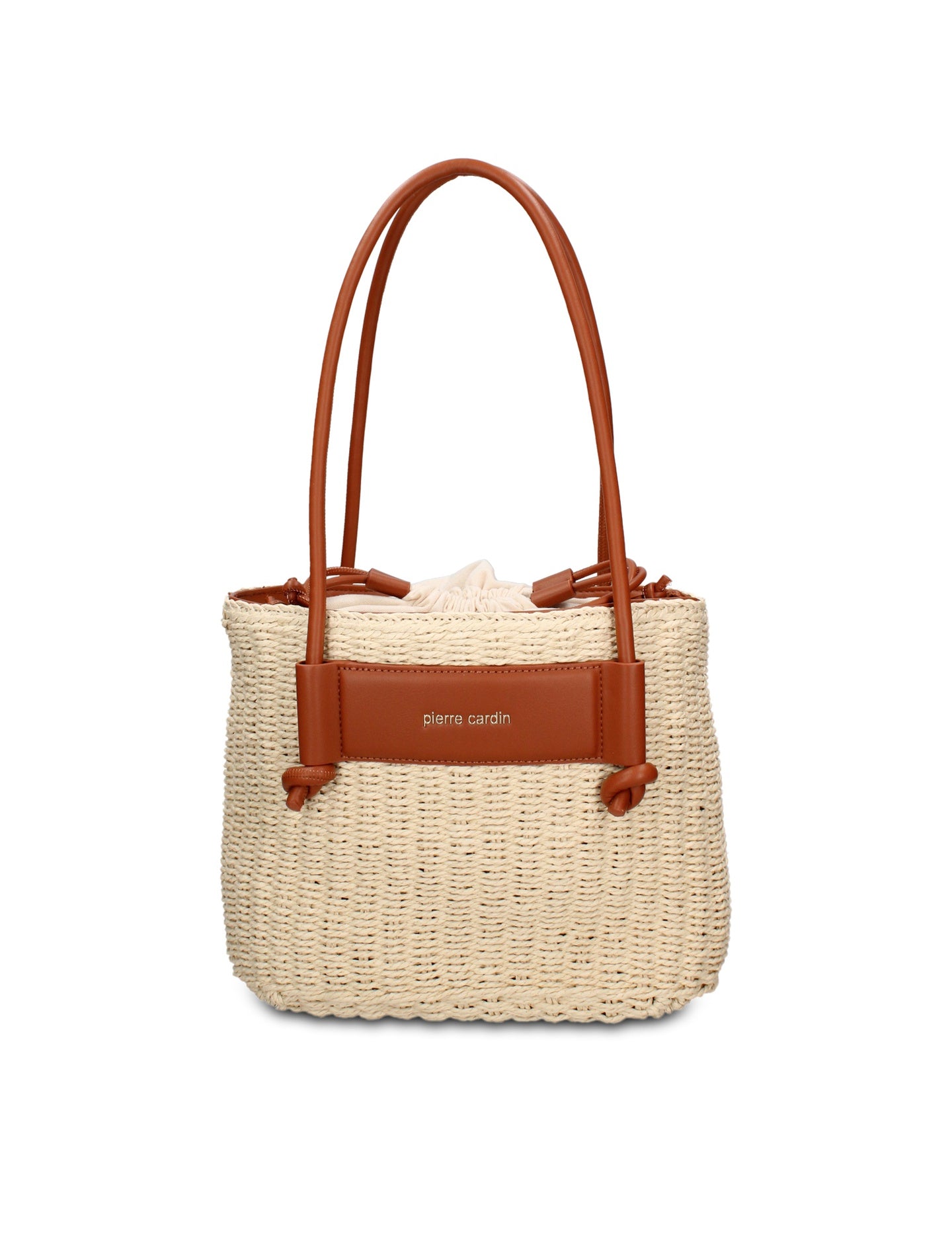 Borsa a Mano in Pelle Vegana Beige Pierre Cardin
